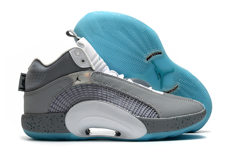 Air Jordan 35 Grey White Jade - Click Image to Close